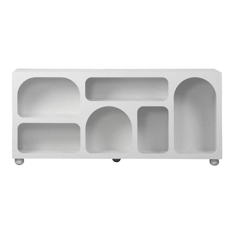 Μπουφές Emersi pakoworld με ράφια mdf σε λευκή απόχρωση 164x34x76εκ 3