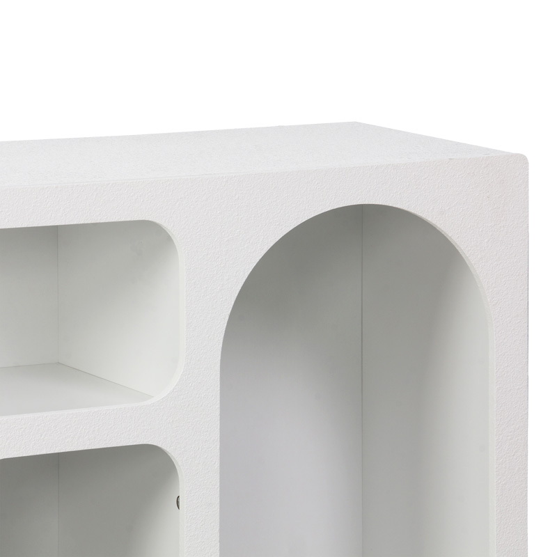 Μπουφές Emersi pakoworld με ράφια mdf σε λευκή απόχρωση 164x34x76εκ 4