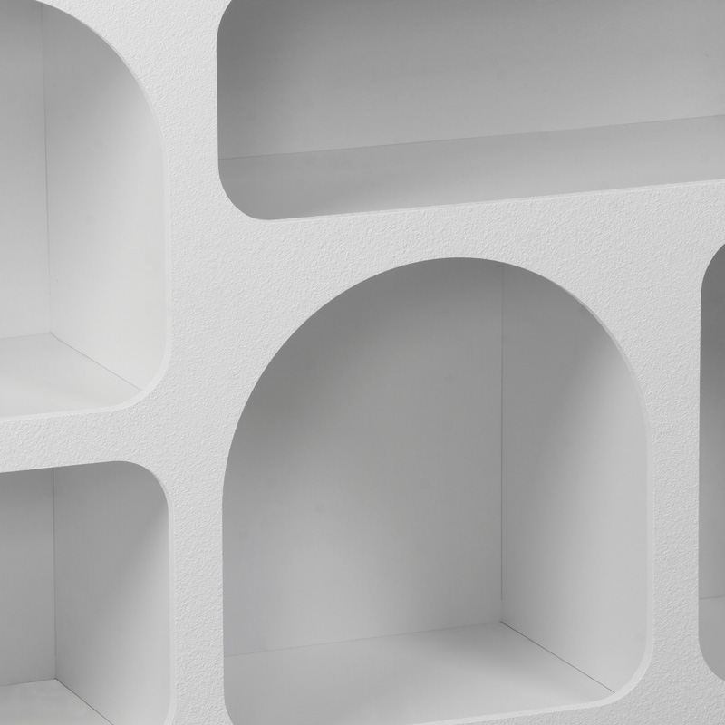 Μπουφές Emersi pakoworld με ράφια mdf σε λευκή απόχρωση 164x34x76εκ 8