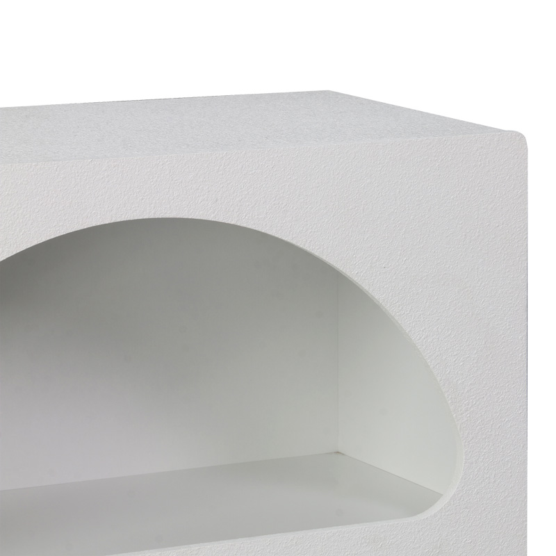 Βιβλιοθήκη-ραφιέρα Emersi pakoworld mdf σε λευκή απόχρωση 70x35x100εκ 4