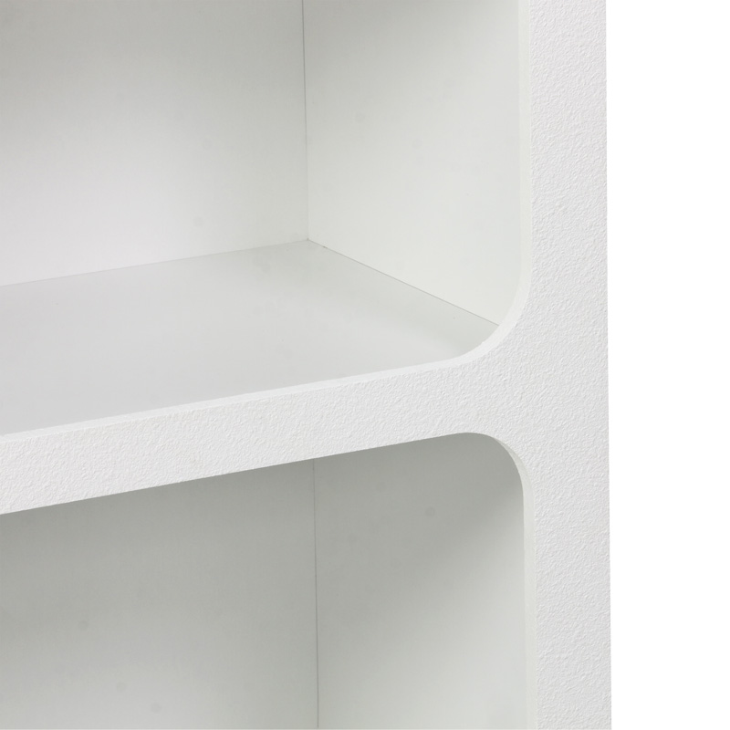 Βιβλιοθήκη-ραφιέρα Emersi pakoworld mdf σε λευκή απόχρωση 70x35x100εκ 6