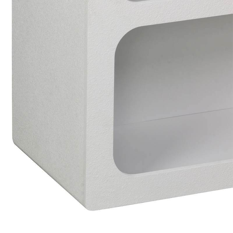 Βιβλιοθήκη-ραφιέρα Emersi pakoworld mdf σε λευκή απόχρωση 70x35x100εκ 7