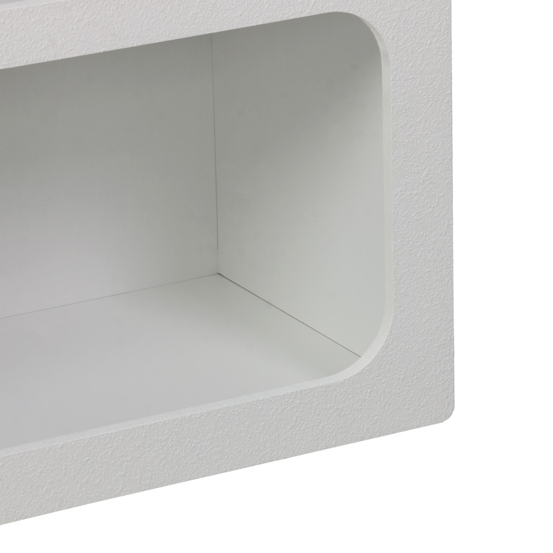 Βιβλιοθήκη-ραφιέρα Emersi pakoworld mdf σε λευκή απόχρωση 70x35x100εκ 8