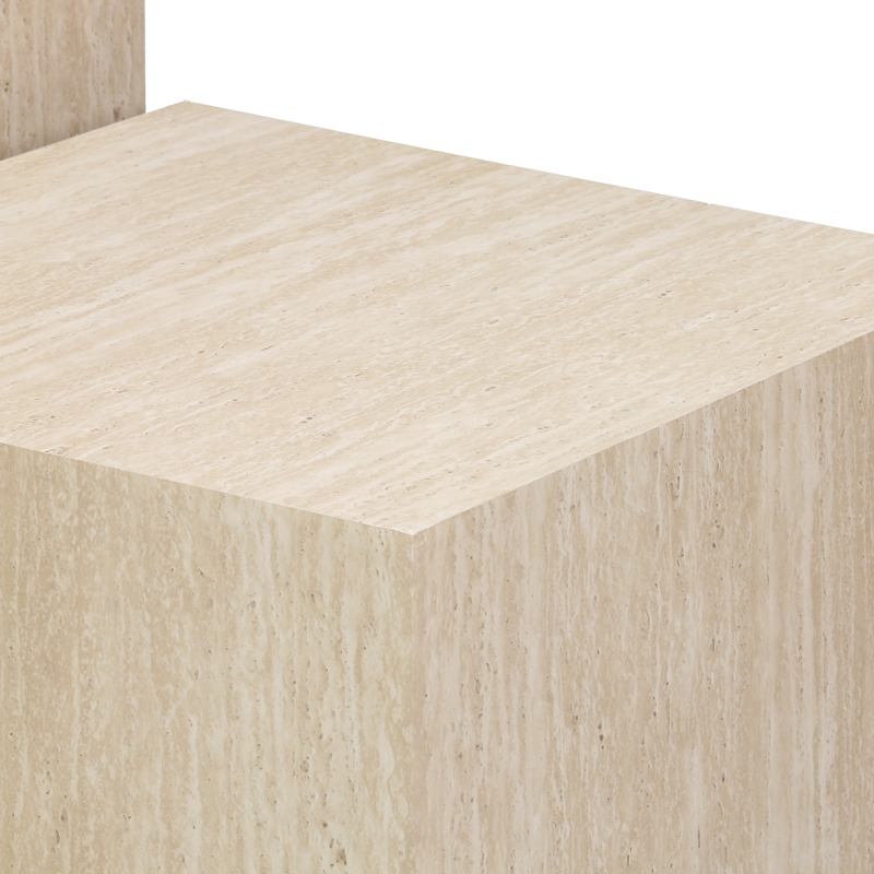 Βοηθητικά τραπέζια Coffina pakoworld σετ 2τεμ mdf σε όψη τραβερτίνας 7