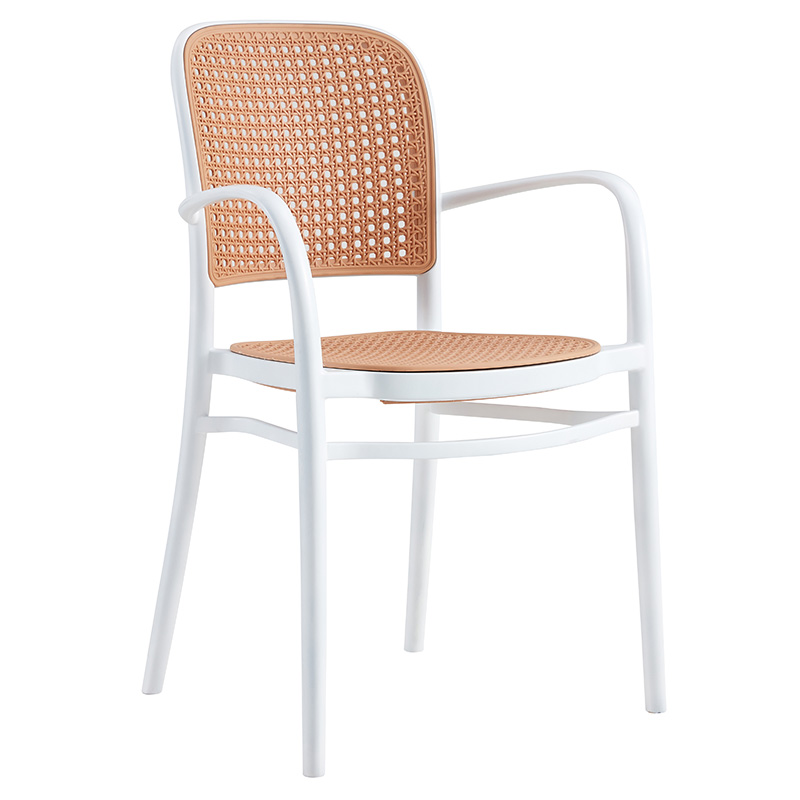 Πολυθρόνα Juniper pakoworld με UV protection PP μπεζ- λευκό 56x52.5x86.5εκ. 1