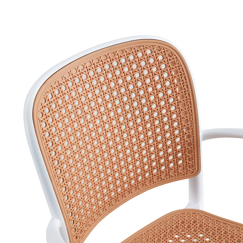 Πολυθρόνα Juniper pakoworld με UV protection PP μπεζ- λευκό 56x52.5x86.5εκ. 6