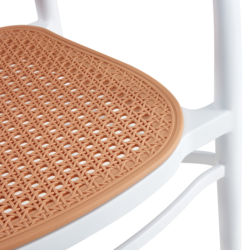 Πολυθρόνα Juniper pakoworld με UV protection PP μπεζ- λευκό 56x52.5x86.5εκ. 7