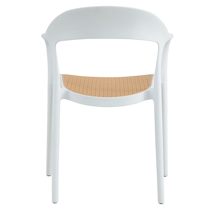 Πολυθρόνα Ember στοιβαζόμενη pakoworld με UV protection PP μπεζ- λευκό 52.5x56.5x81εκ. 3
