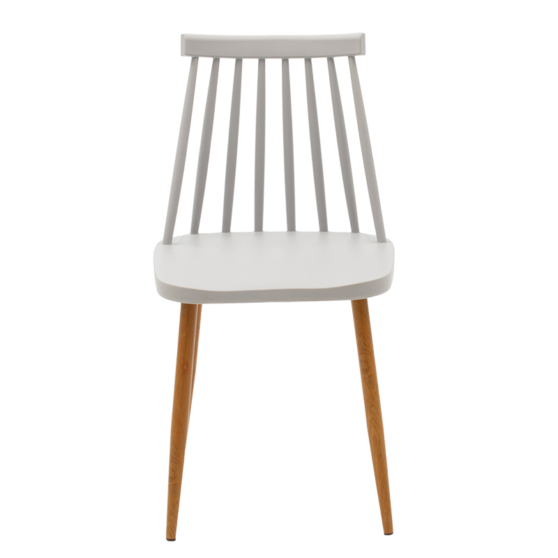 Καρέκλα Aurora pakoworld PP γκρι-φυσικό πόδι 43x48x79εκ. 4