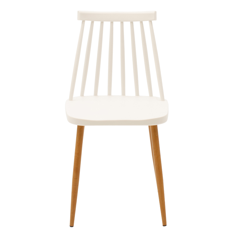 Καρέκλα Aurora pakoworld PP λευκό-φυσικό πόδι 43x48x79εκ. 4