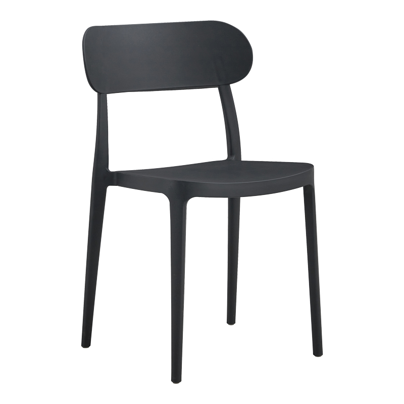 Καρέκλα Amvroan στοιβαζόμενη pakoworld με UV protection ανθρακί pp 51x49x79.5εκ 1
