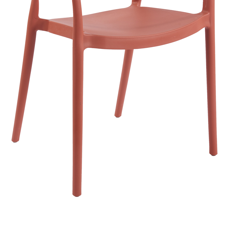 Πολυθρόνα Ankara pakoworld στοιβαζόμενη pp-pe rattan σε terracotta απόχρωση 54x55.5x77εκ 8