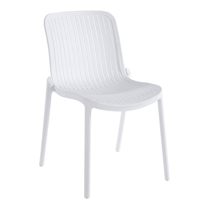 Καρέκλα Teragi στοιβαζόμενη pakoworld pp με UV protection λευκή 58x43.5x82εκ 1
