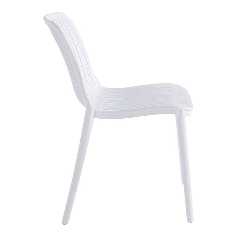 Καρέκλα Teragi στοιβαζόμενη pakoworld pp με UV protection λευκή 58x43.5x82εκ 3