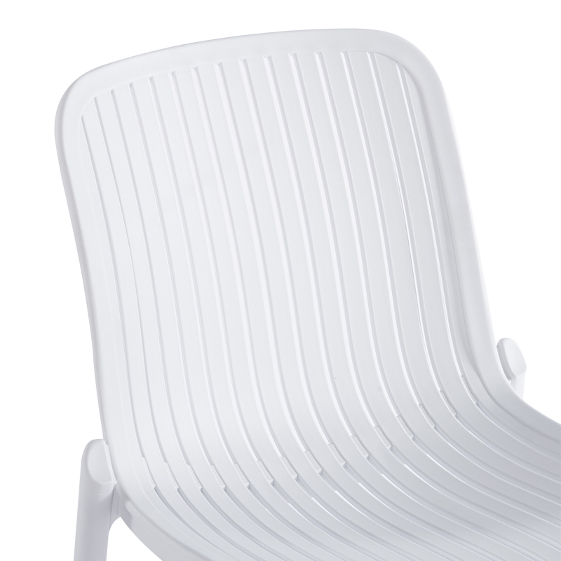 Καρέκλα Teragi στοιβαζόμενη pakoworld pp με UV protection λευκή 58x43.5x82εκ 6
