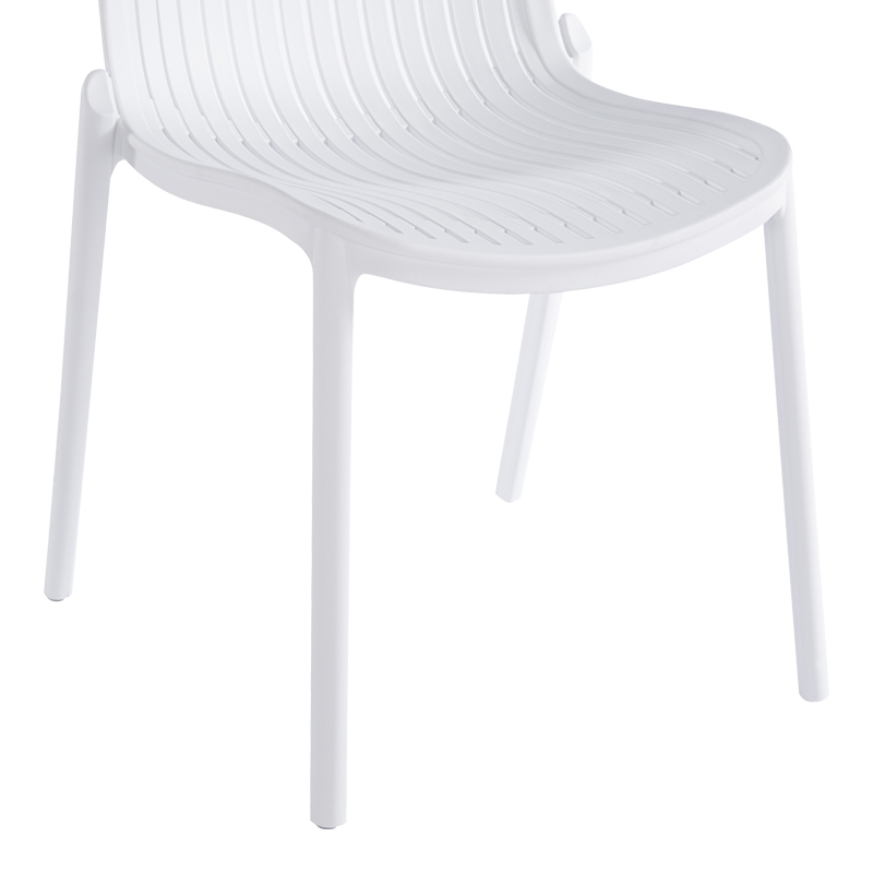 Καρέκλα Teragi στοιβαζόμενη pakoworld pp με UV protection λευκή 58x43.5x82εκ 7