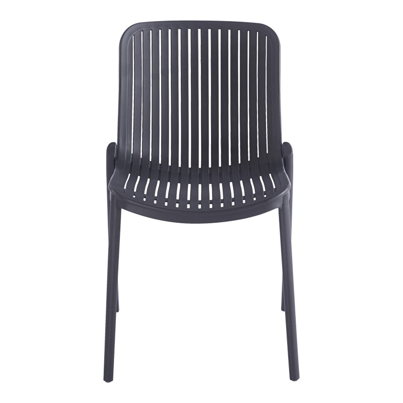 Καρέκλα Teragi στοιβαζόμενη pakoworld pp με UV protection ανθρακί 58x43.5x82εκ 4