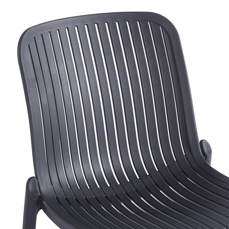 Καρέκλα Teragi στοιβαζόμενη pakoworld pp με UV protection ανθρακί 58x43.5x82εκ 6