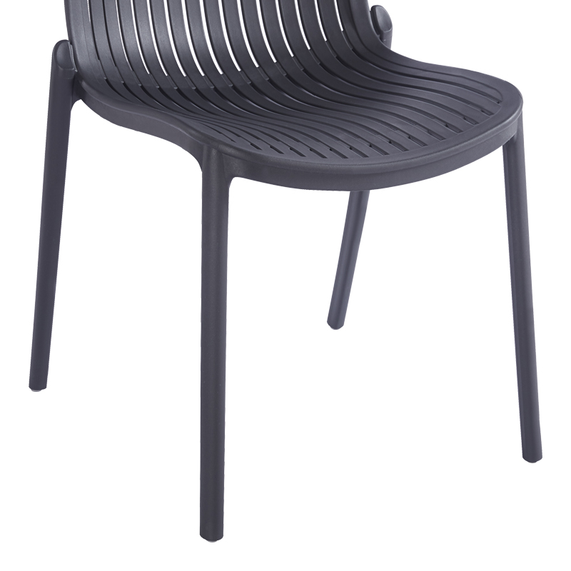 Καρέκλα Teragi στοιβαζόμενη pakoworld pp με UV protection ανθρακί 58x43.5x82εκ 7