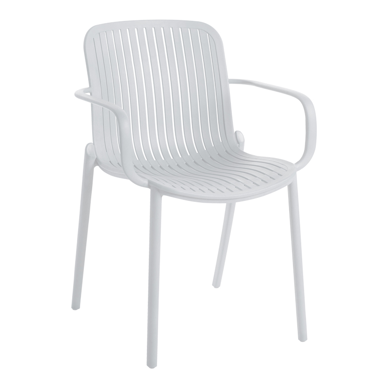 Πολυθρόνα Teragi στοιβαζόμενη pakoworld pp με UV protection λευκή 59x57x82εκ 2