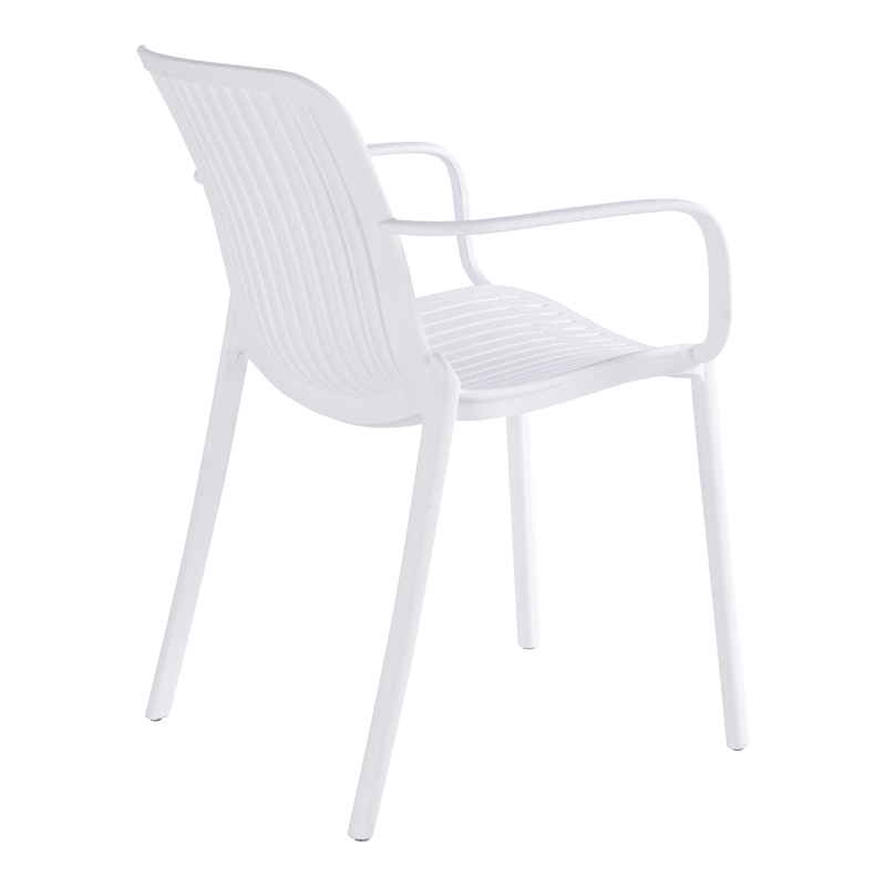 Πολυθρόνα Teragi στοιβαζόμενη pakoworld pp με UV protection λευκή 59x57x82εκ 3
