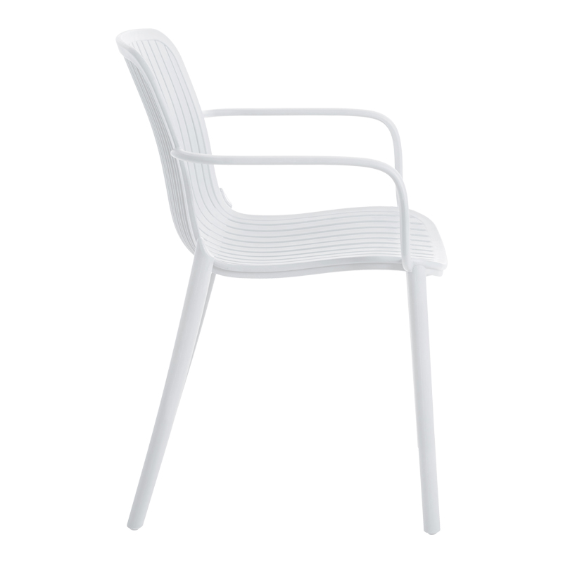 Πολυθρόνα Teragi στοιβαζόμενη pakoworld pp με UV protection λευκή 59x57x82εκ 4