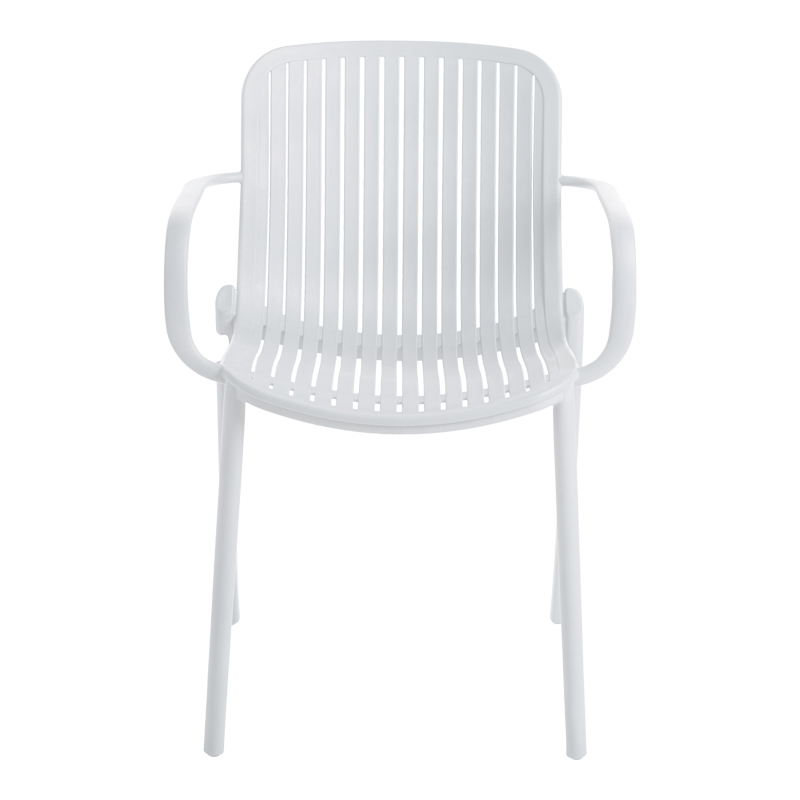 Πολυθρόνα Teragi στοιβαζόμενη pakoworld pp με UV protection λευκή 59x57x82εκ 5