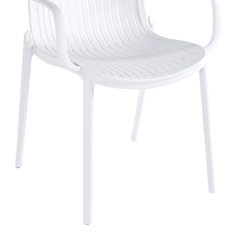 Πολυθρόνα Teragi στοιβαζόμενη pakoworld pp με UV protection λευκή 59x57x82εκ 8