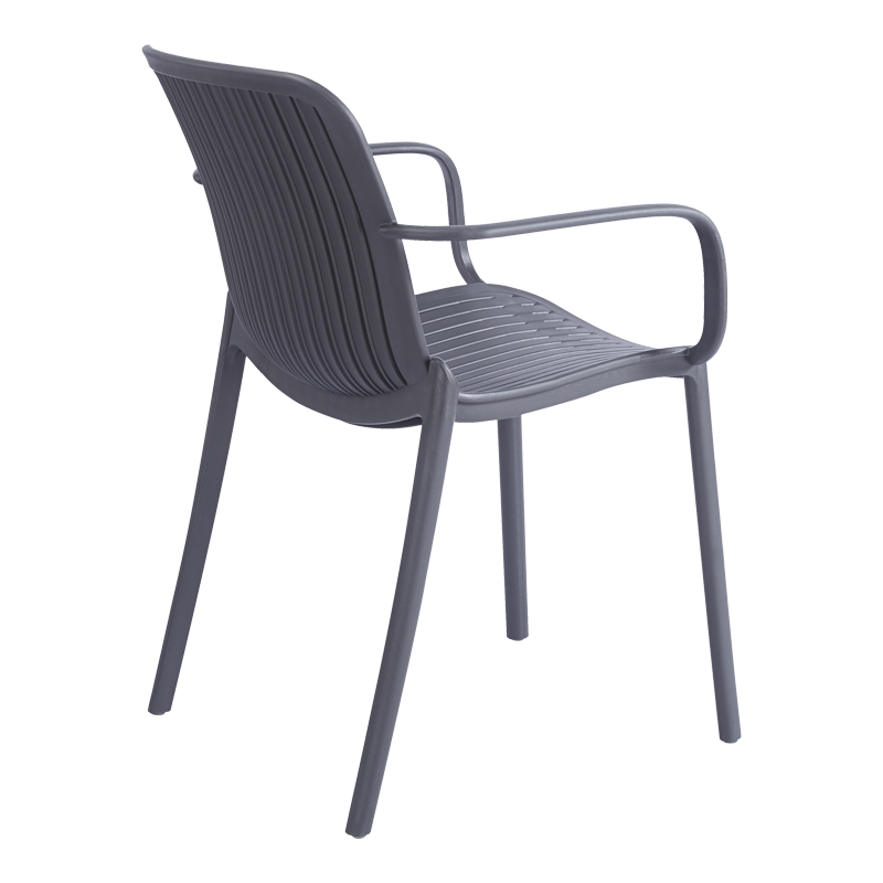 Πολυθρόνα Teragi στοιβαζόμενη pakoworld pp με UV protection ανθρακί 59x57x82εκ 3