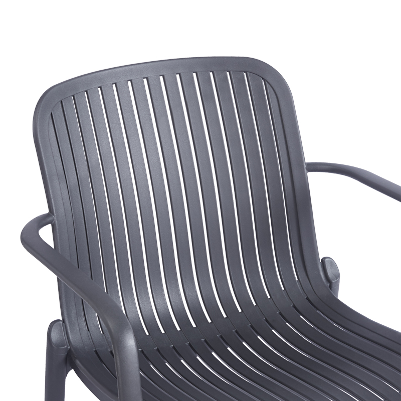 Πολυθρόνα Teragi στοιβαζόμενη pakoworld pp με UV protection ανθρακί 59x57x82εκ 7