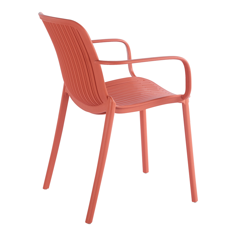 Πολυθρόνα Teragi στοιβαζόμενη pakoworld pp με UV protection terracotta 59x57x82εκ 3