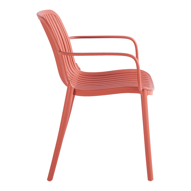 Πολυθρόνα Teragi στοιβαζόμενη pakoworld pp με UV protection terracotta 59x57x82εκ 4