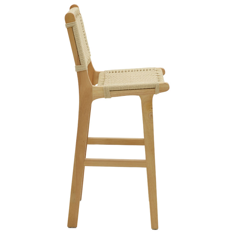 Σκαμπό μπαρ Julien pakoworld rubberwood φυσικό-έδρα φυσικό σχοινί 45x46x95εκ 4