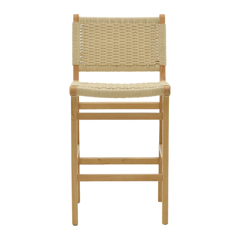 Σκαμπό μπαρ Julien pakoworld rubberwood φυσικό-έδρα φυσικό σχοινί 45x46x95εκ 5