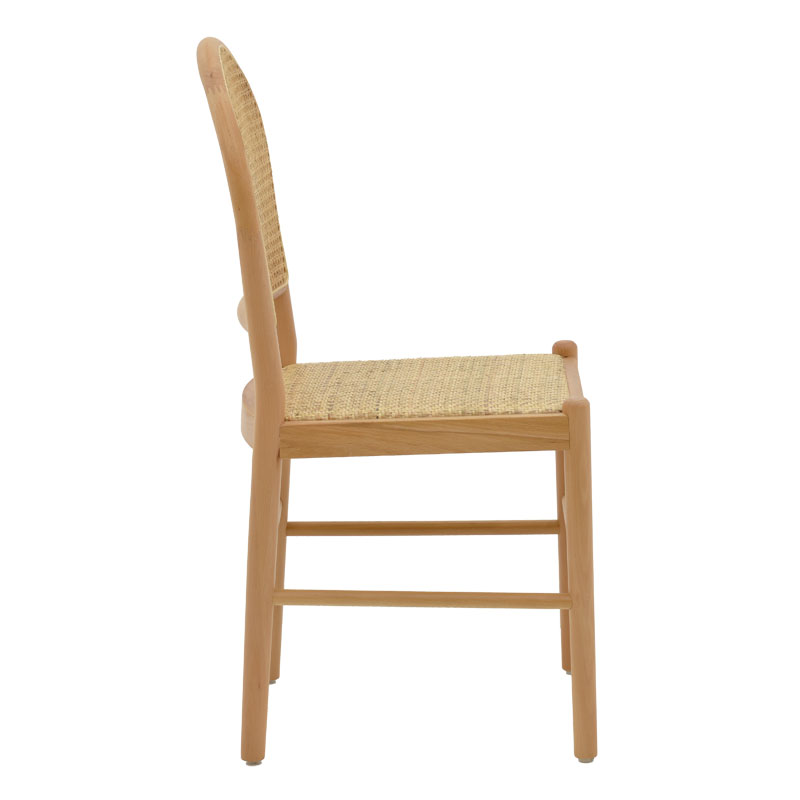 Καρέκλα Alessia pakoworld ξύλο οξιάς-rattan φυσικό 43x44x89εκ 5