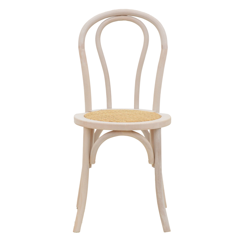 Καρέκλα στοιβαζόμενη Βιέννης Azhel pakoworld white wash ξύλο οξιάς-έδρα φυσικό rattan 41x50x89εκ 4