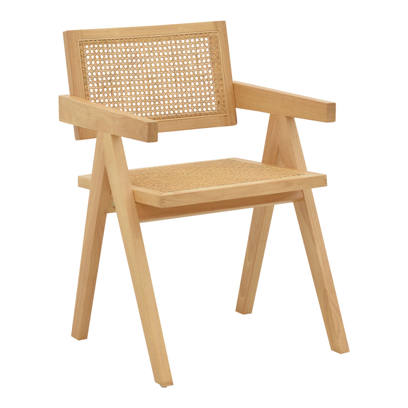 Πολυθρόνα Winslow pakoworld φυσικό rubberwood 52x59x79εκ 1