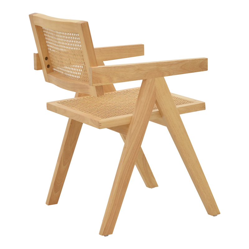 Πολυθρόνα Winslow pakoworld φυσικό rubberwood 52x59x79εκ 3