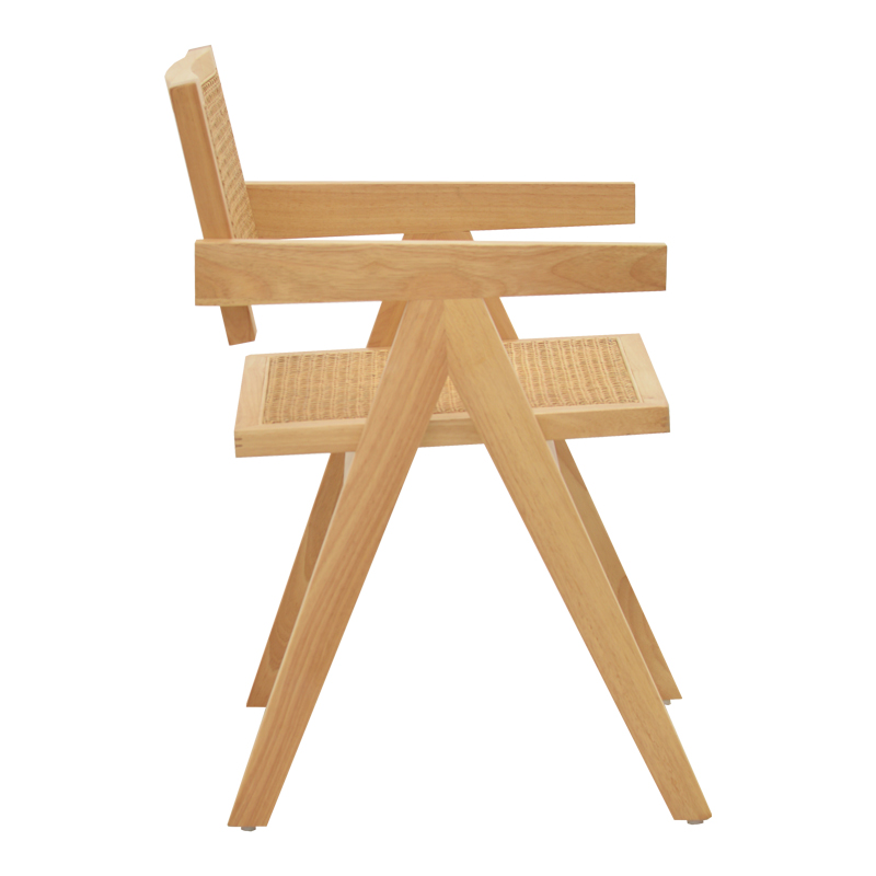 Πολυθρόνα Winslow pakoworld φυσικό rubberwood 52x59x79εκ 4