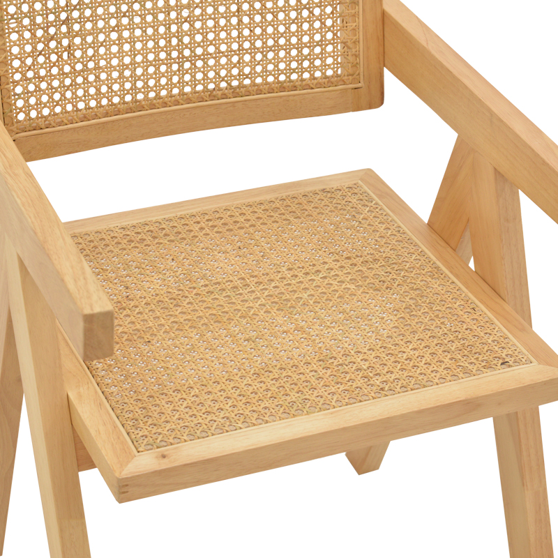 Πολυθρόνα Winslow pakoworld φυσικό rubberwood 52x59x79εκ 8