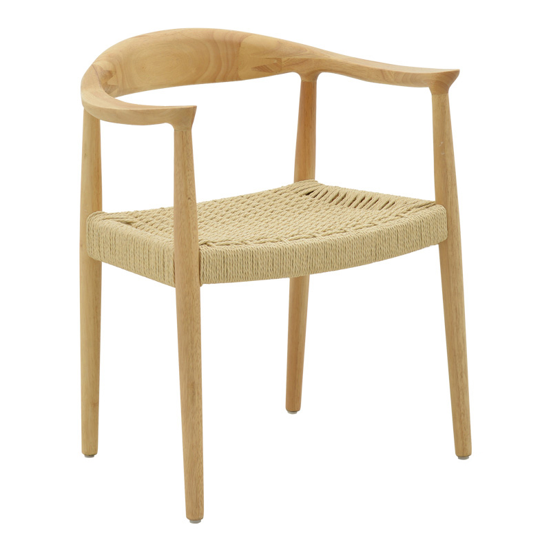 Πολυθρόνα Juvan pakoworld φυσικό rubberwood 64x53x77εκ 2