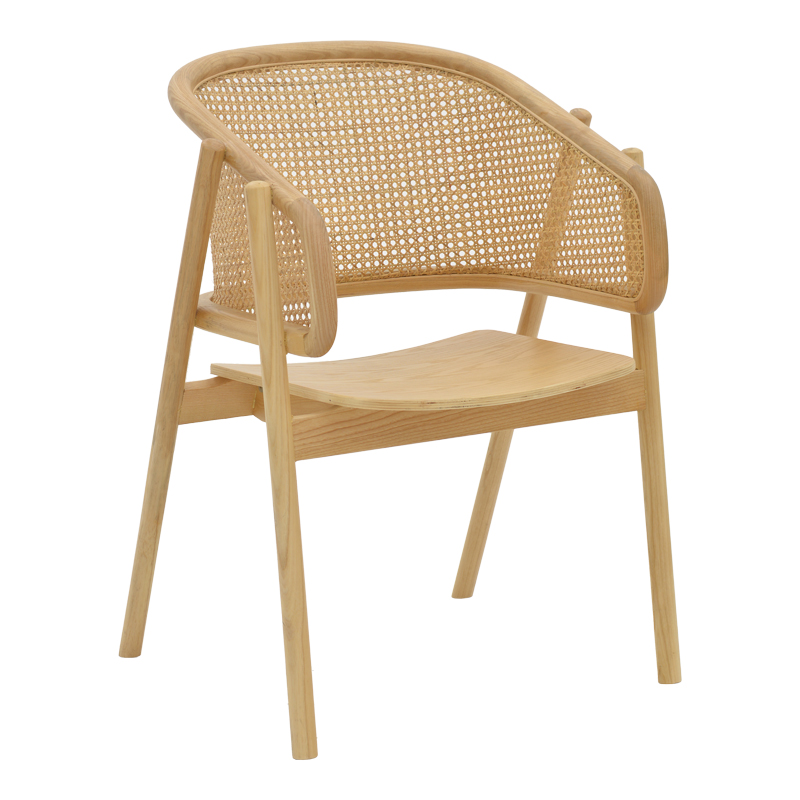 Πολυθρόνα Wenzy pakoworld φυσικό Rattan - μασίφ ξύλο toon 58x58x82εκ 2