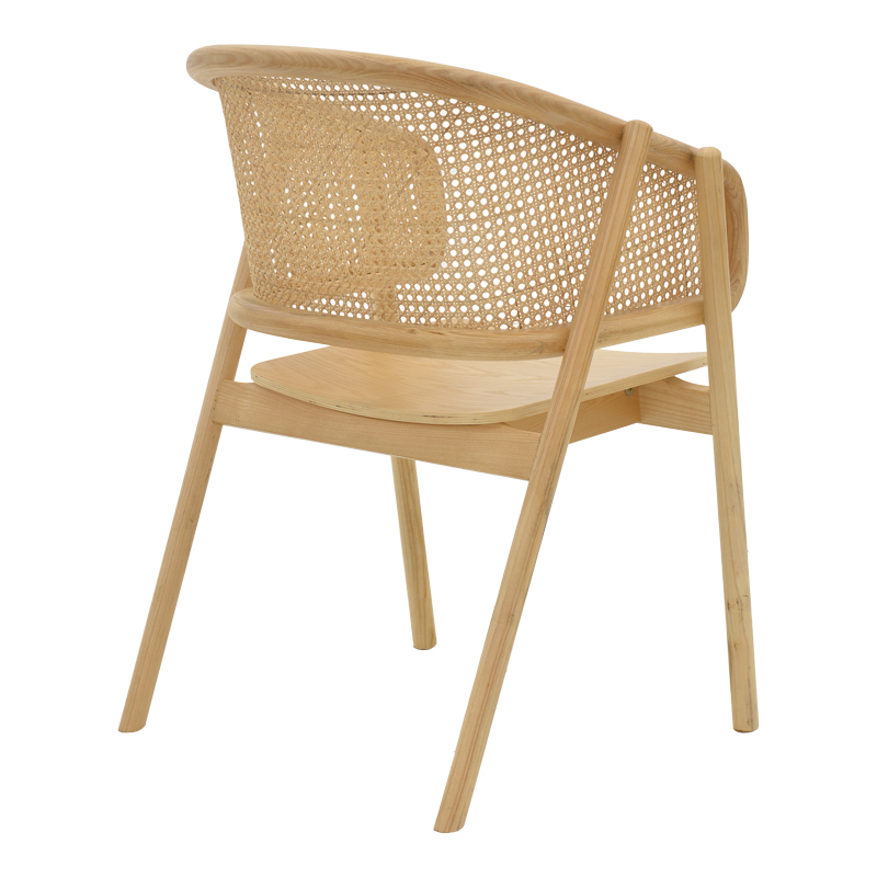 Πολυθρόνα Wenzy pakoworld φυσικό Rattan - μασίφ ξύλο toon 58x58x82εκ 4