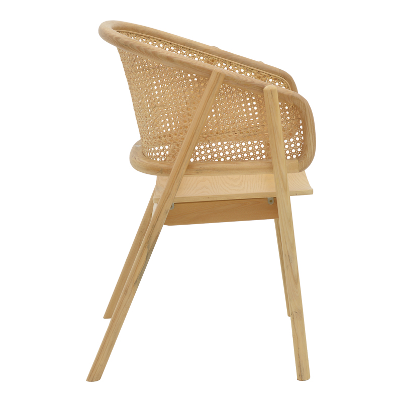 Πολυθρόνα Wenzy pakoworld φυσικό Rattan - μασίφ ξύλο toon 58x58x82εκ 5