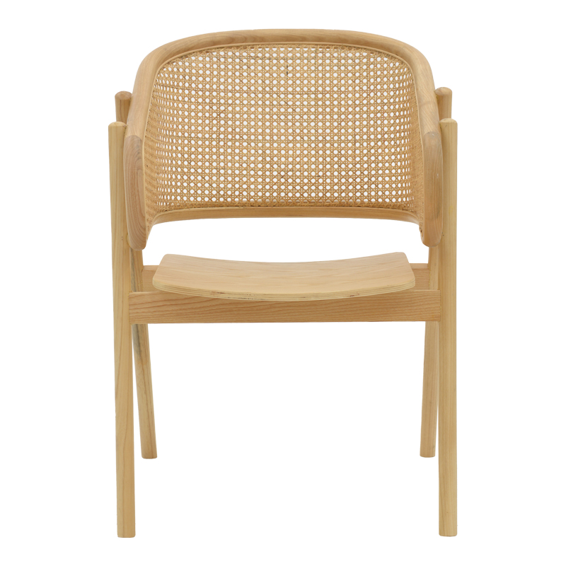 Πολυθρόνα Wenzy pakoworld φυσικό Rattan - μασίφ ξύλο toon 58x58x82εκ 6