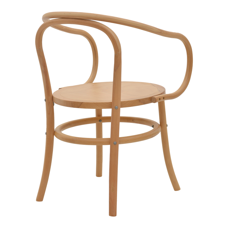 Πολυθρόνα Verfie pakoworld φυσικό ξύλο οξιάς 55x50x83εκ 4