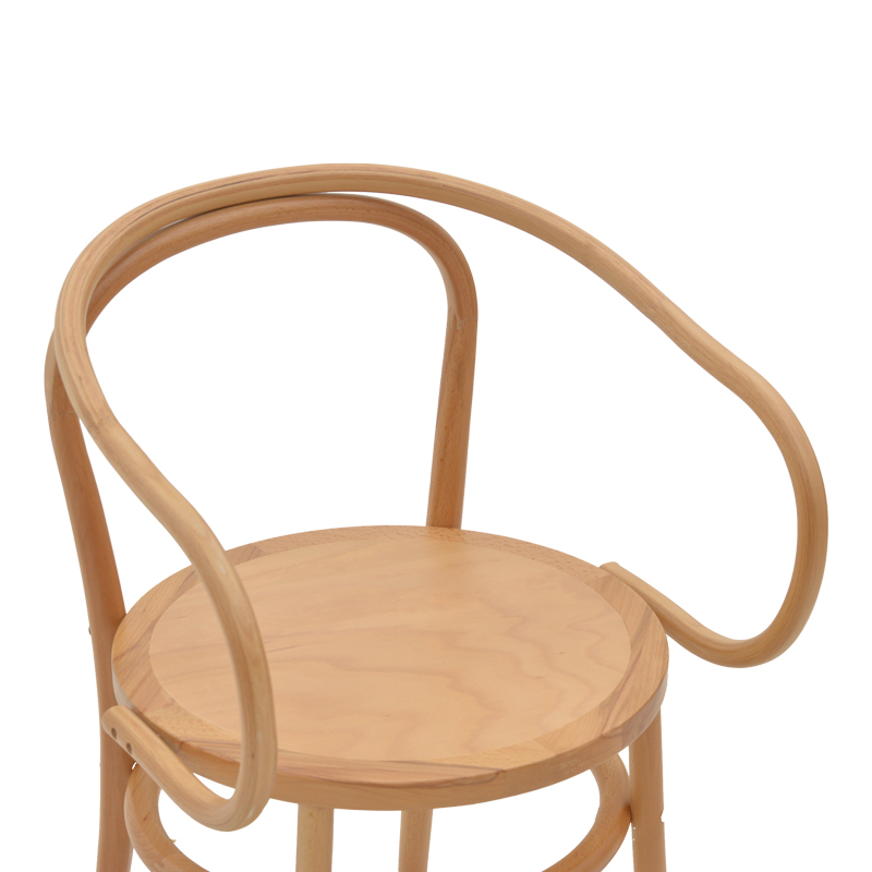 Πολυθρόνα Verfie pakoworld φυσικό ξύλο οξιάς 55x50x83εκ 8