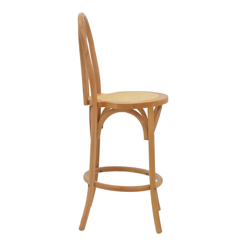 Σκαμπό μπαρ Thonet pakoworld φυσικό ξύλο οξιάς-έδρα φυσικό rattan 41x50x105εκ 3