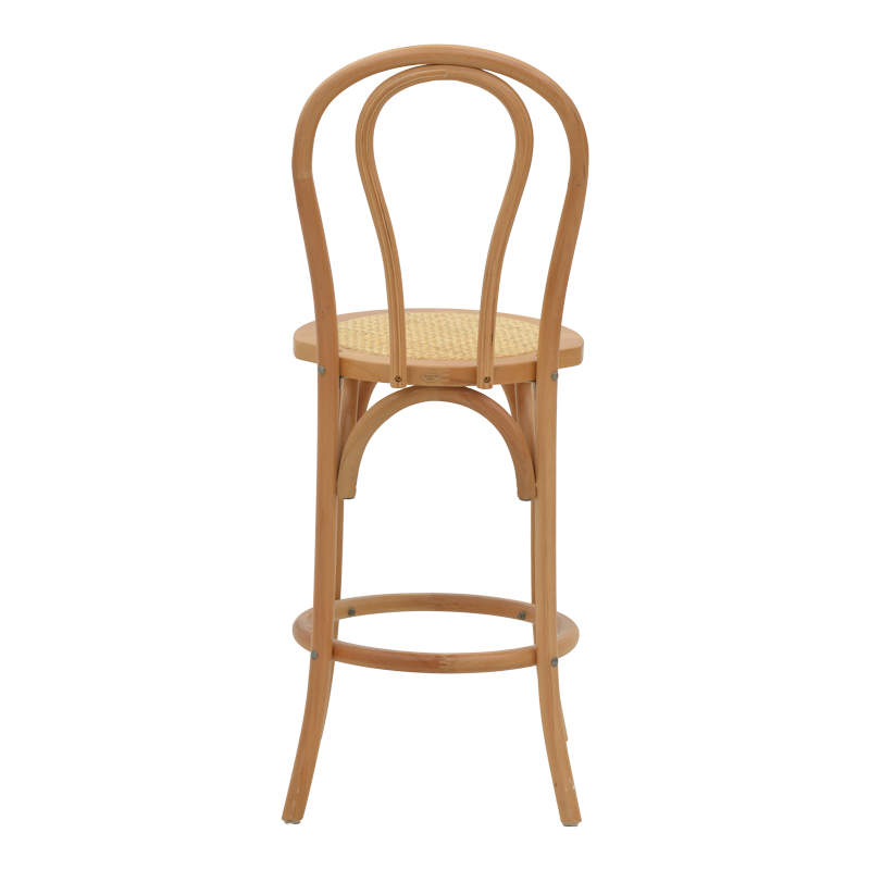 Σκαμπό μπαρ Thonet pakoworld φυσικό ξύλο οξιάς-έδρα φυσικό rattan 41x50x105εκ 5
