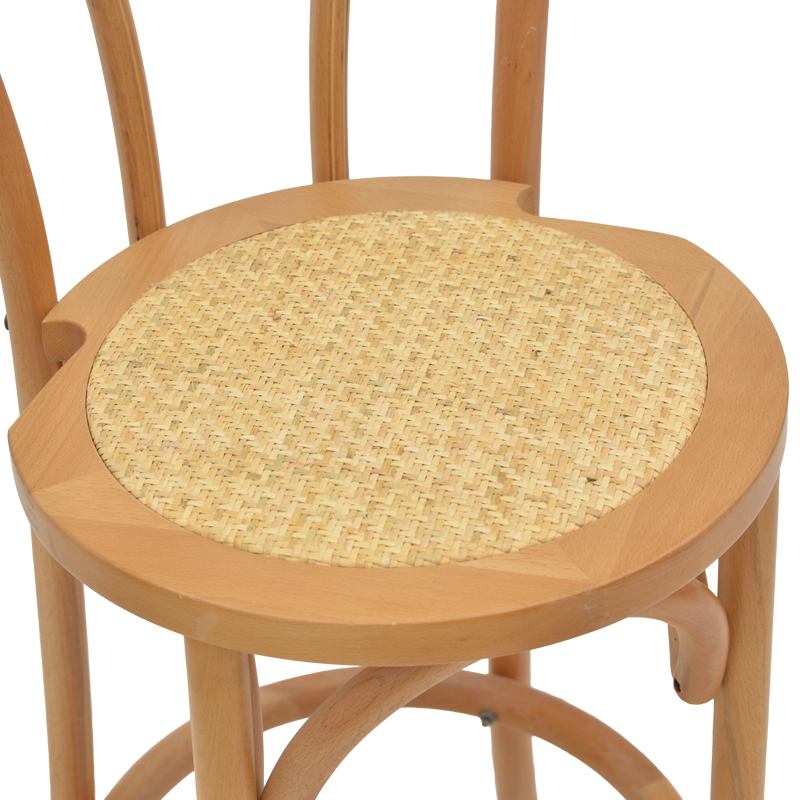 Σκαμπό μπαρ Thonet pakoworld φυσικό ξύλο οξιάς-έδρα φυσικό rattan 41x50x105εκ 7